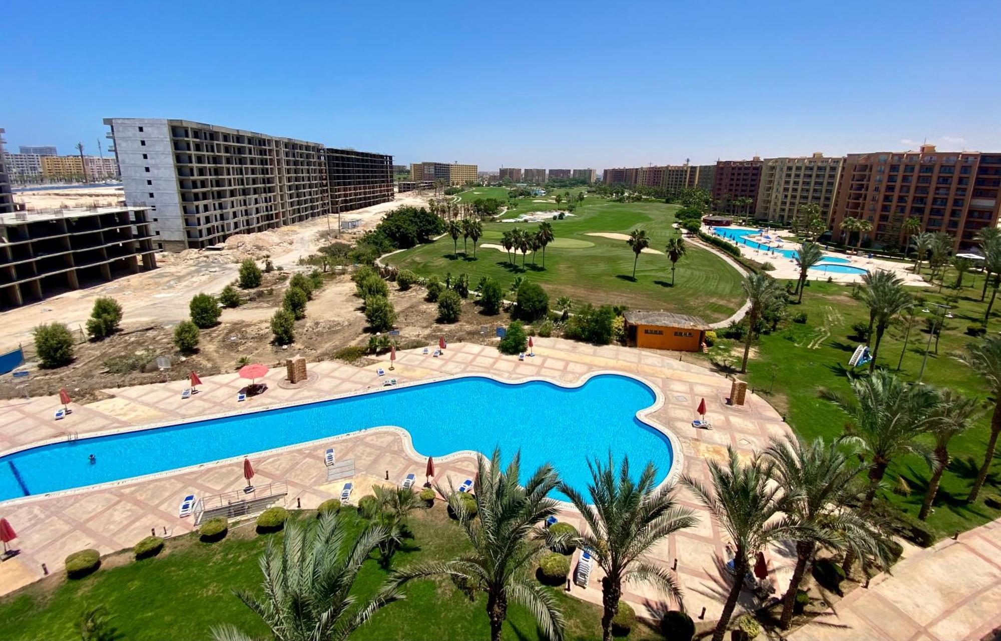 Porto Golf Marina Aqua Park & Beach Access By Best Of Bedz El Alamein Buitenkant foto